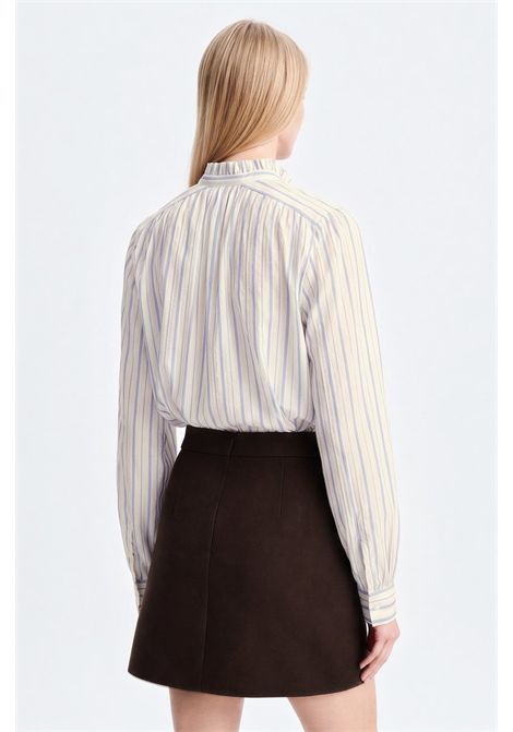 Vanessa Bruno Hilda Blouse in Dobby Cotton Ecru and Blue Women's Vanessa Bruno |  | 6HVA23-V09918088